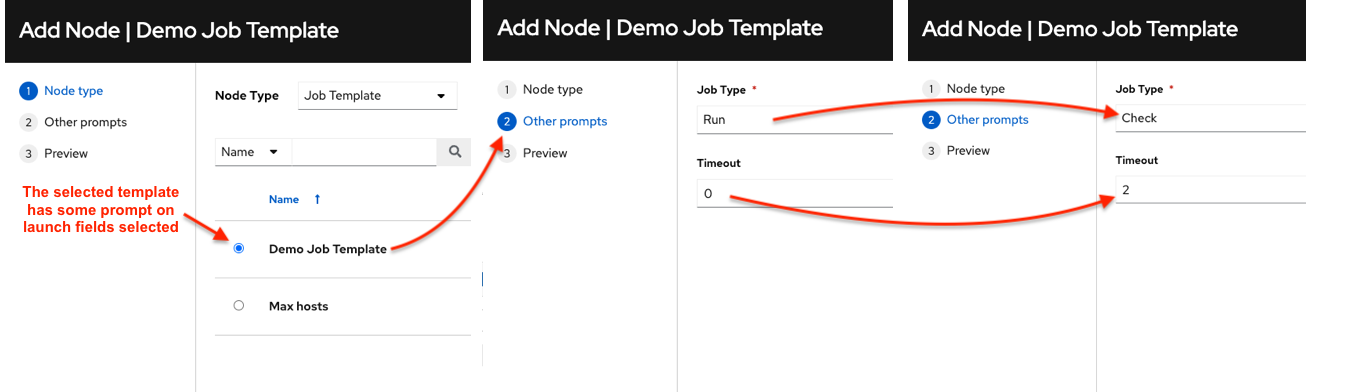 Workflow Visualizer wizard with Prompt on Launch options.